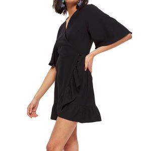 Black Ruffle Minidress by TOPSHOP